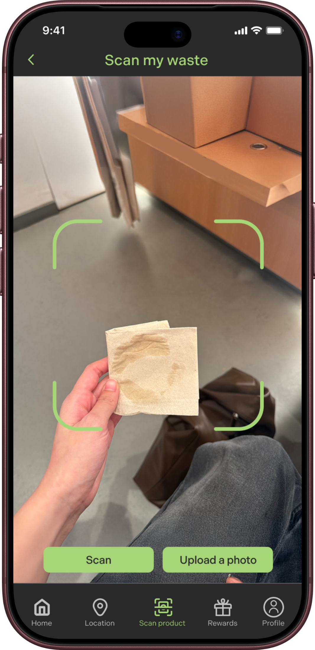 Zero app on an iPhone